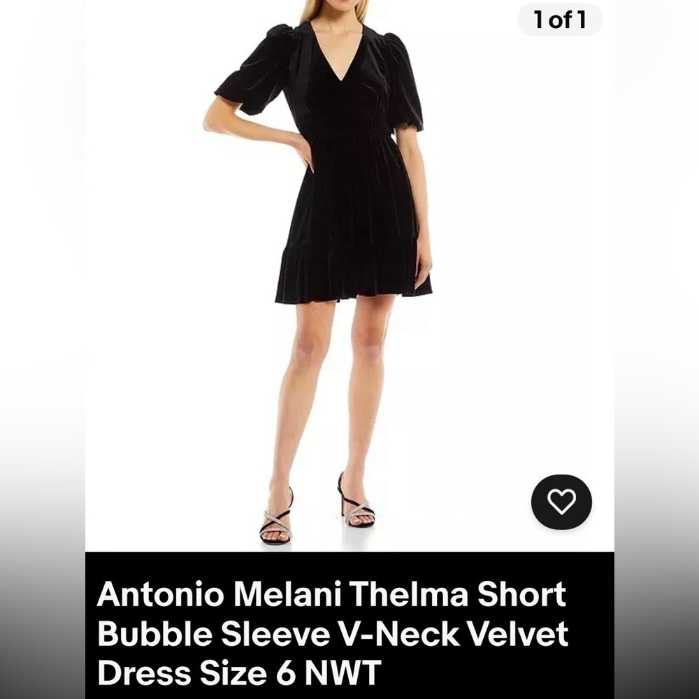 Antonio Melani Black Velvet Dress